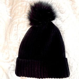 Black Beanie with Pom Pom